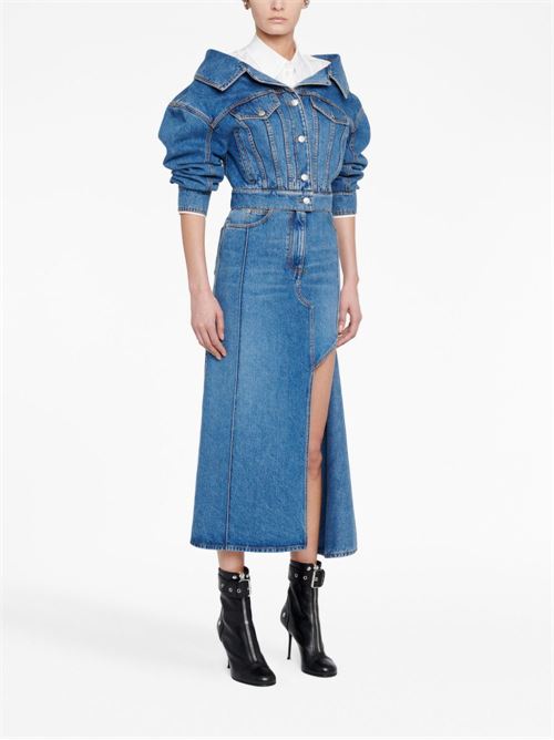 Gonna in denim ALEXANDER MCQUEEN | 754828QMACG4164